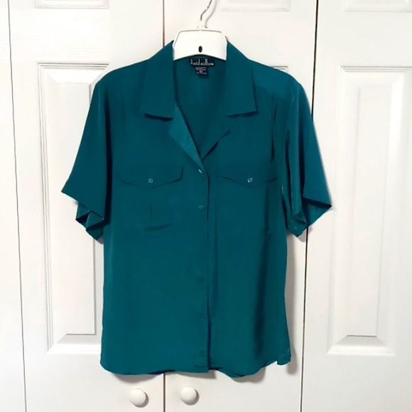 Vintage, Short Sleeve Blouse by David Matthew - Picture 6 of 7